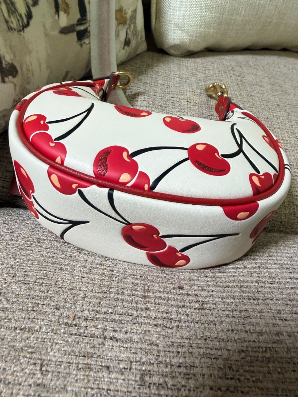 Cherry Print Coach Jonie Bag - Picture 7 of 8